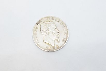 [ Pièce en argent ] [ Italie ]

5 Lire 1875....