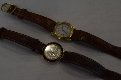 null Deux montres bracelets de dame. 

L'une signée BALMAIN PARIS, l'autre LANCEL.

Bracelets...