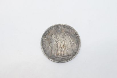 null Pièce en argent de 5 francs " Hercule ". ( F.334 ) : 1875 A. 

Usure. 

Poids...