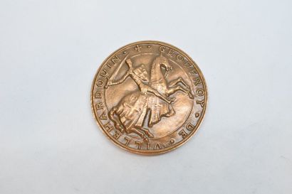 null Médaille en bronze (corne d'abondance) 

Avers : GEOFFROY DE VILLEHARDOUIN,...