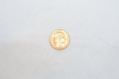 1 pièce en or de 20 francs Coq Liberté, Egalité,...