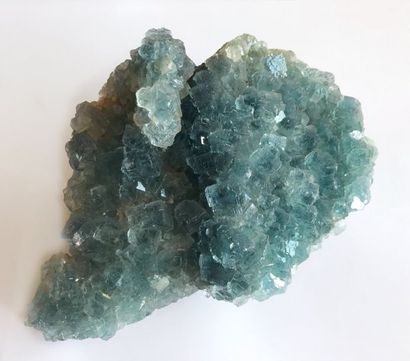 null Elégante fluorine bleue, Blanchard mine, Nouveau Mexique, USA (16 x 10 cm) :...