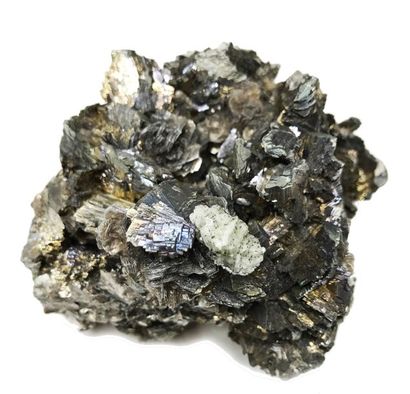 null Lot de deux minéraux de Panasqueira, Portugal : ferberite et sidérite (12 cm)...