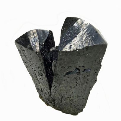 null Chine deux minéraux: Stibine et quartz (10 cm), Yaogangxian, Hunan ; Ilvaite...