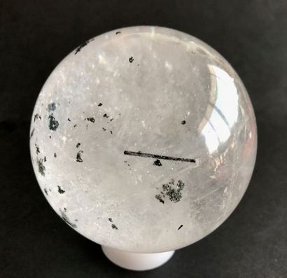 Elégante sphère polie de quartz limpide du...