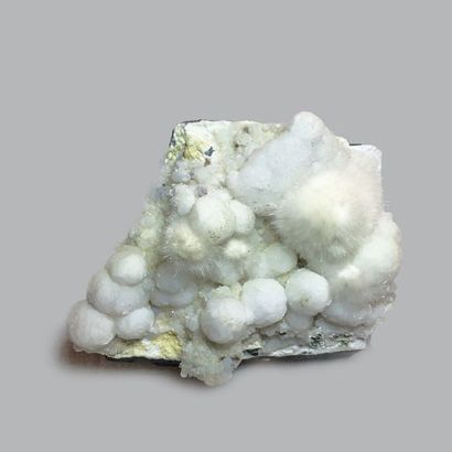 null Okenite en boules blanches radiées (12 cm) d'Inde