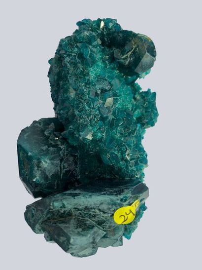 Chalcantite cristallisée bleu-verte (11 ...