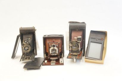 null Ensemble de trois appareils KODAK : appareil KODAK N°3-A Folding Pocket Kodak...