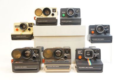 null Ensemble de sept Polaroid non testés : Polaroid PolaSonic AutoFocus 4000 (marron),...