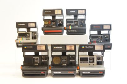null Ensemble de sept Polaroid non testés : Polaroid 640, Polaroid Lightmixer 630,...