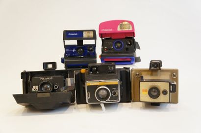 null Ensemble de cinq Polaroid non testés : Polaroid Spice Cam, Polaroid 636, Polaroid...