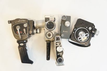 null CINEMA. Ensemble de cinq caméras diverses : caméra Beaulieu avec objectif P....