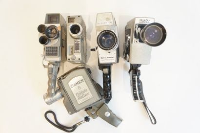 null CINEMA. Ensemble de cinq caméras diverses : caméra Sankyo-Movimat avec trois...