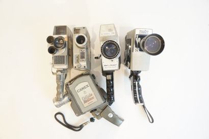 null CINEMA. Ensemble de cinq caméras diverses : caméra Sankyo-Movimat avec trois...