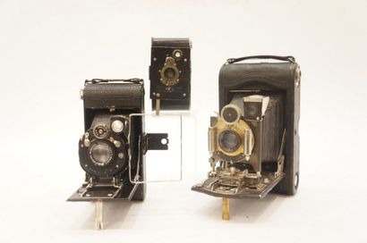 null Ensemble de trois appareils à soufflet : appareil N°3 Special Kodak Model A...