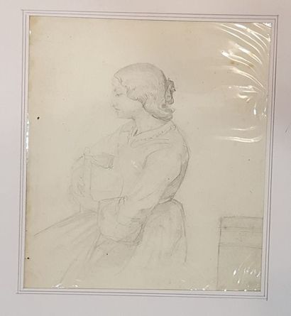 null BERNARD Jean François Armand (1829-1894) (attribué à)

Jeune femme assise

Crayon,...