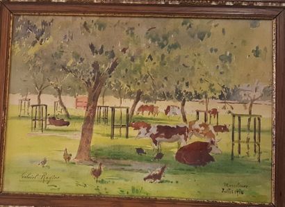 null ROGIER Gabriel (XIX-XX)

Prairie aux vaches, Marcelcave, juillet 1914 

aquarelle...