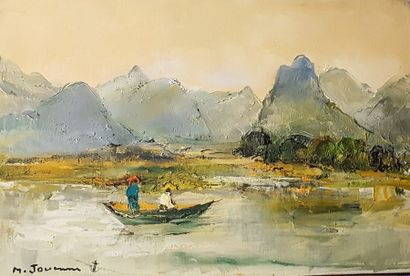 null JOUENNE Michel (né en 1933)

Le calme sur la rivière Li

Huile sur toile signée...