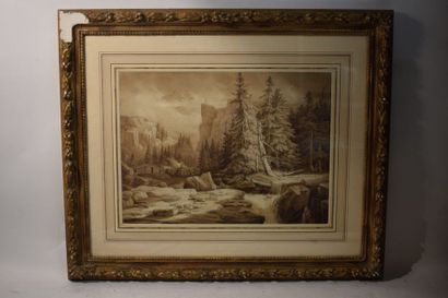 null ECOLE SUISSE du XIXe siècle



1 - Paysage des Alpes avec des forestiers 

Crayon...