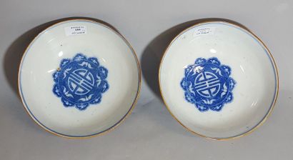 null Chine. XXème siècle 

Paire de bols en porcelaine. 



