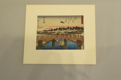 null Hiroshige,

Lot de huit estampes japonaises.

la route du Tokaido et vues du...