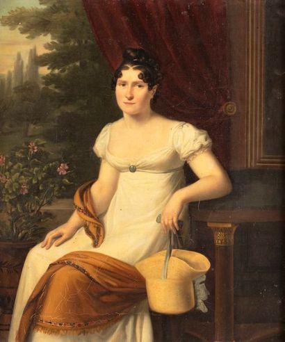 null ECOLE FRANCAISE Premier Quart du XIXe siècle 

Portrait présumé de Madame Anne...