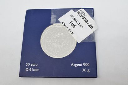 null MONNAIE DE PARIS

Pièce de 50 euro en argent (900).

Poids : 36 g ; Diam : 41...