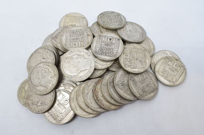 null [ FRANCE ] [ Pièce argent ]

57 pièces 10 francs Turin argent (56 x 1931)- TB...
