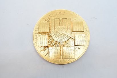 null Médaille de voeux en bronze florentin d'après Javaudin. Edition La Monnaie de...
