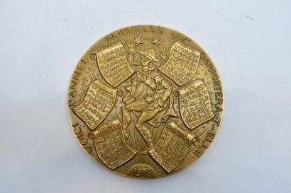 null Médaille de voeux en bronze florentin d'après Tschudin. Edition La Monnaie de...