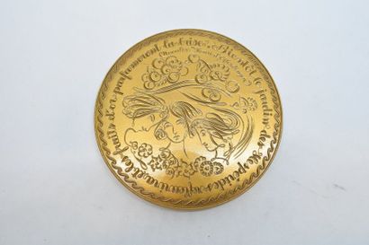 null Médaille de voeux en bronze florentin d'après Marcel Jean. Edition La Monnaie...