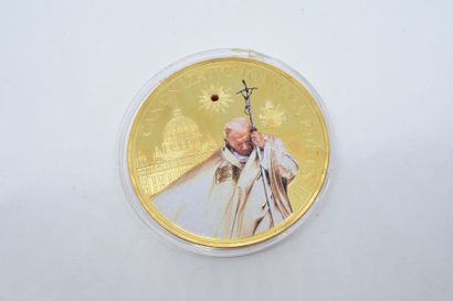 null Médaille en cuivre (FDC) commémorant la canonisation de Jean Paul II

Diam :...