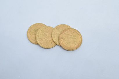 null Ensemble de quatre pièces en or de type Coq 1906.

Poids : 25,80 g.