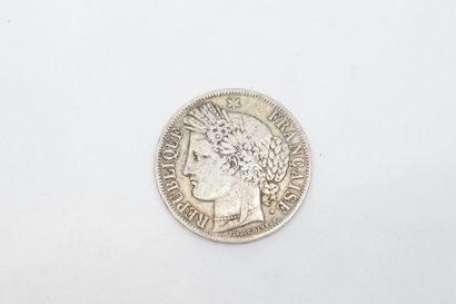 null Pièce en argent de 5 francs " Cérès " Seconde République. ( F.327 ) : 1849 BB....