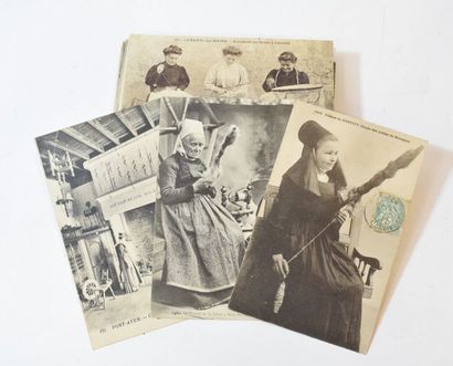 null FRANCE - FILEUSES

Ensemble de 60 cartes postales anciennes noir et blanc et...