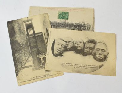 null TONKIN - EXECUTIONS - DIVERS

Ensemble de 5 cartes postales anciennes noir et...