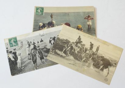 null PLAGE - ATTELAGES - BAINS

Lot de 9 cartes postales anciennes en noir et blanc...