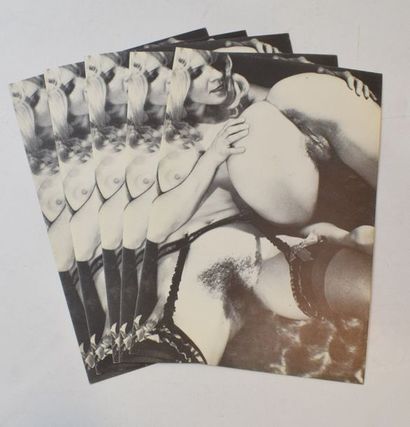 null Cinq Cartes photos (format 14x21 cm). Scène Pornographique (Rare).