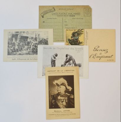 null [ WW1 ] [ Carte postale ] 

Ensemble de cinq cartes postales :

Emprunt national...