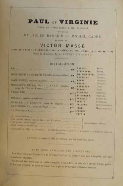 null OPERA

Livret de partitions de l'opéra "Paul et Virginie" de Victor Massé dédicacé...