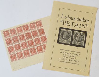 null [ France ]

Bloc de vingt-quatre timbres " Faux Pétain " avec bords de feuilles,...