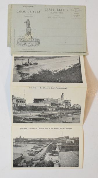 null [ Carte lettre ] [ Canal de Suez ] 

Souvenir du Canal de Suez. Carte lettre...