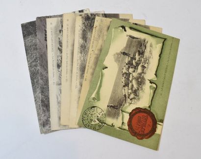 null MONT SAINT MICHEL - BERGERS 

Ensemble de 7 cartes postales couleur, noir et...