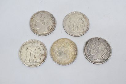null Défense Nationale (1870-1871) 

5 Francs Cérès avec légende 1870 Paris.

5 Francs...