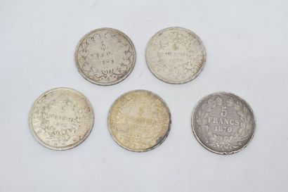 null Défense Nationale (1870-1871) 

5 Francs Cérès avec légende 1870 Paris.

5 Francs...