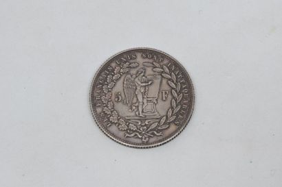 null Défense Nationale (1870-1871) 5 Francs Gambetta nd (1870). G746 SUP.


