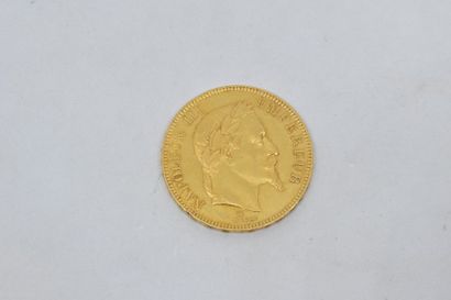null 1 pièce. 100 Francs or Napoléon III tête laurée 1867 Paris. TTB. 