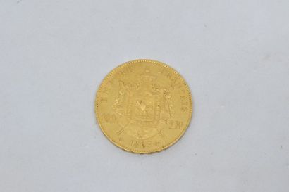 null 1 pièce. 100 Francs or Napoléon III tête laurée 1867 Paris. TTB. 