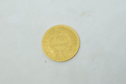 null Pièce en or de 40 Francs Napoléon Empereur tête laurée. (1813 A) 

TB à TTB....