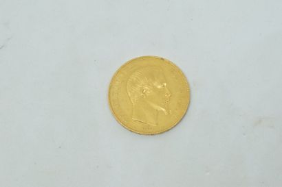 null Pièce en or de 50 Francs Napoléon III tête nue. (1856 A) 

Poids : 16.08 g....